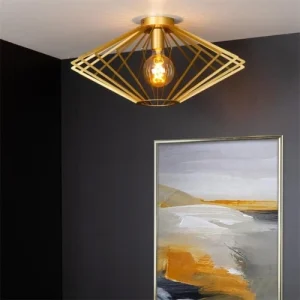 LUCIDE – Plafonnier Métal Diamètre 52cm Laiton 8
