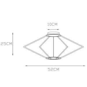 LUCIDE – Plafonnier Métal Diamètre 52cm Laiton 12