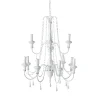 Maisons Du Monde Lustre à Pampilles En Métal Blanc Effet Vieilli 13
