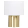 Maisons Du Monde Mini Lampe En Métal Doré Et Abat-jour Blanc 20