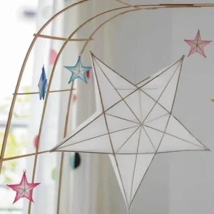 PETIT PAN – Suspension En Bambou Et Soie L45cm Blanc 7