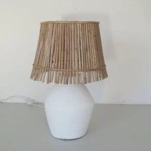 Casatera Pied De Lampe En Terre Cuite Blanc 10