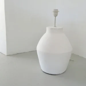 Casatera Pied De Lampe En Terre Cuite Blanc 12