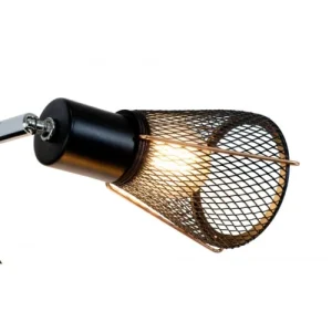 C-Création Plafonnier 3 Lumières En Métal Grillagé Noir Et Cuivré 16