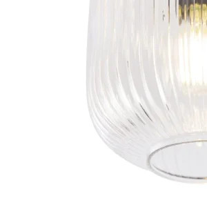QAZQA Plafonnier En Verre Doré/laiton 16