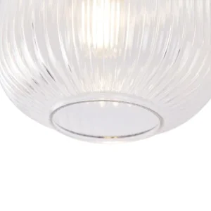 QAZQA Plafonnier En Verre Doré/laiton 18