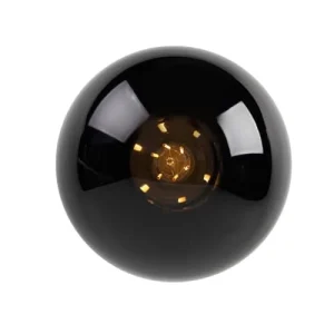 QAZQA Plafonnier En Verre Noir 18