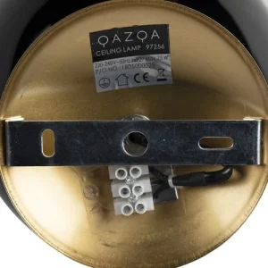 QAZQA Plafonnier En Verre Noir 10