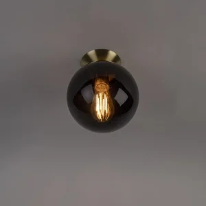 QAZQA Plafonnier En Verre Noir 12