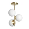 Millumine Plafonnier Laiton Mat 3 Globes En Verre 11