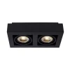 Lucide Plafonnier Noir Simple Rectangulaire à 2 Lumières Orientables 22