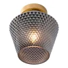 Lampea Plafonnier Vintage En Verre Fumé 22,5 Cm 20