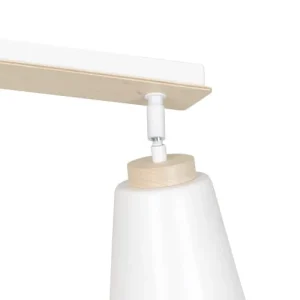 Wonderlamp Spot De Plafond Nordique Avec 2 Lumières Orientables Blanc Et Bois 14
