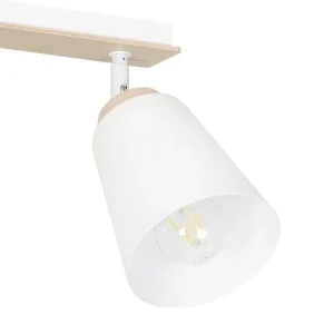 Wonderlamp Spot De Plafond Nordique Avec 3 Lumières Orientables Blanc Et Bois 11