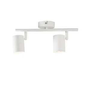 QAZQA Spot Plafond En Acier Blanc 16