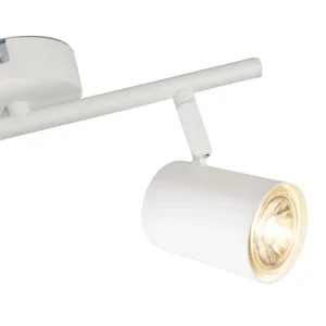 QAZQA Spot Plafond En Acier Blanc 18