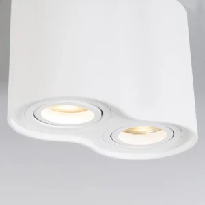 QAZQA Spot Plafond En Acier Blanc 18