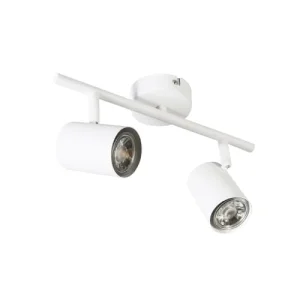 QAZQA Spot Plafond En Acier Blanc 12
