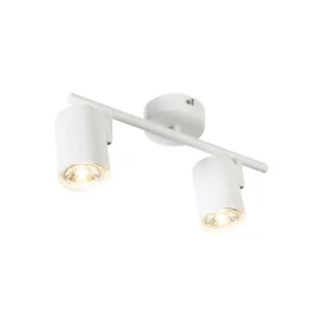QAZQA Spot Plafond En Acier Blanc 14