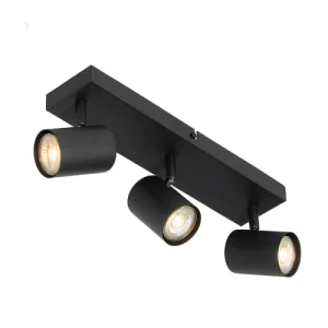 QAZQA Spot Plafond En Acier Noir 12