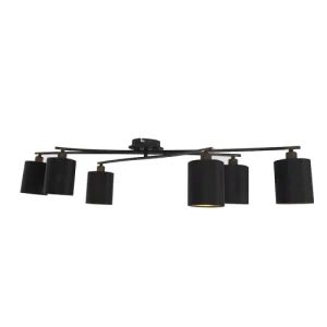 QAZQA Spot Plafond En Acier Noir 18