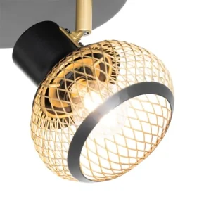 QAZQA Spot Plafond En Acier Noir 18