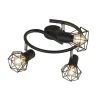 QAZQA Spot Plafond En Acier Noir 22