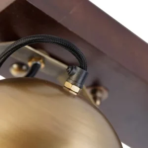 QAZQA Spot Plafond En Bois Bronze 12