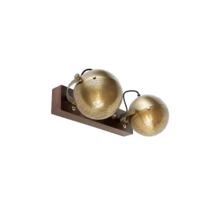 QAZQA Spot Plafond En Bois Bronze 14