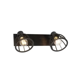 QAZQA Spot Plafond En Bois Noir 14