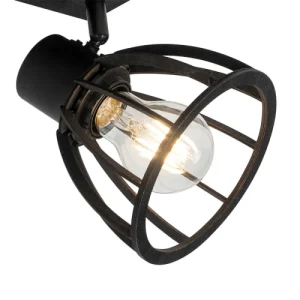 QAZQA Spot Plafond En Bois Noir 18