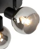 QAZQA Spot Plafond En Verre Noir 19