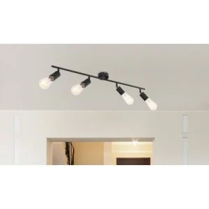 Globo Spot Plafonnier Design Métal 4 Ampoules Noir 9