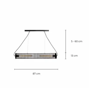 C-Création Suspension 2 Lumières En Métal Noir 12
