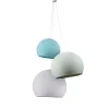 La Case De Cousin Paul Suspension 3 Coupoles Ciel-azur-blanc 13