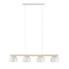 Maisons Du Monde Suspension 4 Abat-jours En Métal Blanc Et Frêne 22