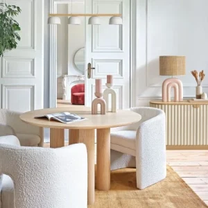 Maisons Du Monde Suspension 4 Abat-jours En Métal Blanc Et Frêne 9