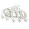 Hoopzi Suspension 5 Fils électriques En Tissu Blanc 3,5m Douille Blanche 14