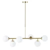 Maisons Du Monde Suspension 6 Globes En Verre Opaline Et Métal Doré 20