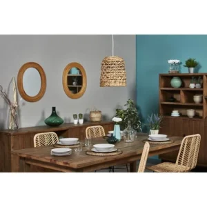ATHM DESIGN Suspension Abat Jour Bambou Beige 8
