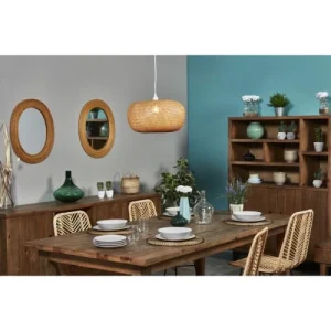 ATHM DESIGN Suspension Abat Jour Bambou Beige 12