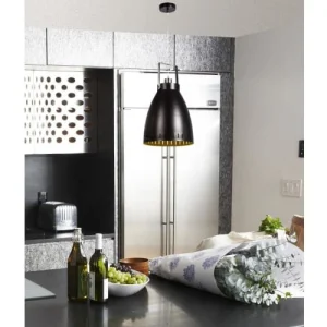 ATHM DESIGN Suspension Abat Jour Métal Noir 10