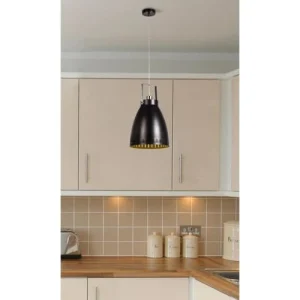 ATHM DESIGN Suspension Abat Jour Métal Noir 14