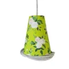 Ambiances & Toiles Suspension Baladeuse Anis à Fleurs/cordon Textile Argent, H 19cm 20