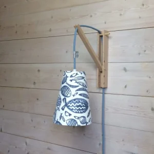 Ambiances & Toiles Suspension Baladeuse Poissons Graphiques/cordon Textile Océan, H 19cm 7