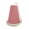 Ambiances & Toiles Suspension Baladeuse Seigaiha Rouge/cordon Textile Lin Nat., H 19cm 19