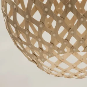 MOAROOM Suspension Bambou Naturel H 75cm 13