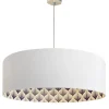 Abat-jours Suspension Blanc Imprimé Bleu D65cm 11