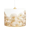 Maisons Du Monde Suspension Blanche Feuilles De Ginkgo En Métal Doré 14
