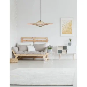 Rif Suspension Bois Design Noir Beige Foncé D90cm 10